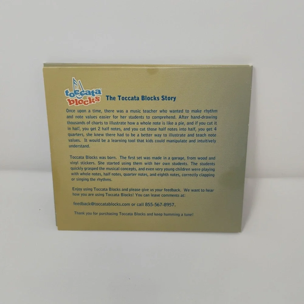 Toccata Blocks Rhythm Music Meter Learning Tiles Level One with CD - See Notes